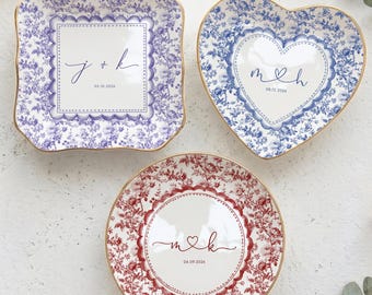 Custom Engagement Ring Dish, Personalized Wedding Ring Dish, Engagement Gifts, Gift For Bride