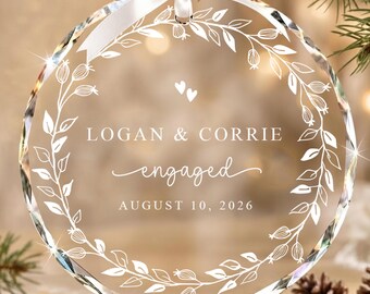 Personalized Engagement Ornament, Engagement Ornament 2026, Engaged Ornament, Engagement Gifts For Couple
