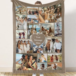 Personalized Best Friend Blanket Collage,Friend Blanket,Picture Blanket With Text,Memorial Blanket,Best Friend Gift, Birthday Christmas Gift