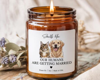 Personalized Engagement Candle, Custom Engagement Pet Candle Gift, Custom Engagement Party Decor Candle, Engagement Gifts