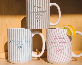 Future Mrs Mug, Engaged Mug, Bride to Be Gift, Bridal Shower Gift, Engagement Gift Mug, Bride Mug, Engagement Gift