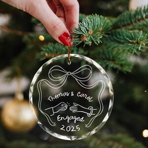 Custom Engagement Ornament, Engagement Gifts, Engaged Ornament Engagement Gift For Couple, Custom Ornaments, Personalized Ornaments