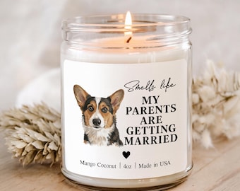 Personalized Pet Candle Engagement, Custom Engagement Pet Candle Gift, Custom Engagement Party Decor Candle, Engagement Gifts