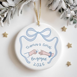 Custom Engagement Gifts, Engagement Ornament, Gift For Bride, Personalized Engagement Gift for Couples, Bridal Shower Gifts, Newlywed Gift