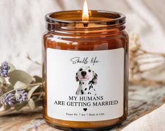 Custom Engagement Pet Candle, Personalized Engagement Candle, Custom Engagement Party Decor Candle, Engagement Gifts