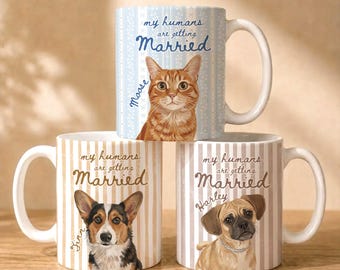 Custom engagement pet mugs, my parents are engaged dog mug, dog engagement gifts, engagement gifts mug