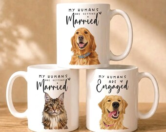 Custom engagement pet mugs, my parents are engaged dog mug, dog engagement gifts, engagement gifts mug