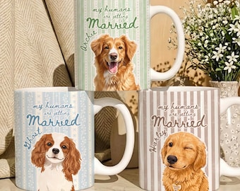 Custom engagement pet mugs, my parents are engaged dog mug, dog engagement gifts, engagement gifts mug