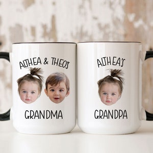 Personalized Baby Face Photo Mug, Grandpa Mug Gift, Custom Baby Face Mug For Grandpa Birthday, Baby Face Mug, Grandpa Gift, Custom Face Mug
