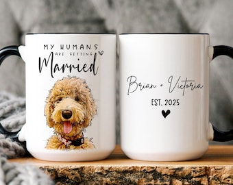 Custom Pet Engagement Mug, Custom Dog Engagement Mug, Personalized Engagement Pet Gift, Engagement Gift