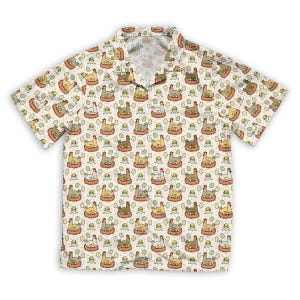 Cute Animals Cartoon Set Short Sleeve Hawaiian Shirt, Family Shirt, Cute Cute Animals Cartoon Set Pattern Pet Hawaii Shirt, Vacation Shirt