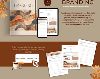 Branding Worksheets for Business, Branding Workbook, Branding Guide, Brand Guidelines, Brand Workbook, Brand Strategy, Branding Kit, Brand