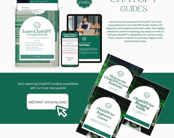 ChatGPT Guides, Learn ChatGPT, ChatGPT Complete Guide, ChatGPT complete learning, AI Guide, Learn AI ChatGPT, ChatGPT Bundle, ChatGPT E-book
