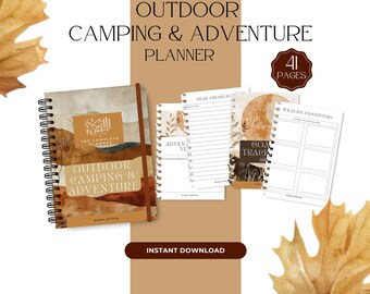 Outdoor Camping Planner, Outdoor Camping Sheets, Outdoor Adventure Planner, Outdoor Adventure Log, Tent Camping Sheets, Camping Planner