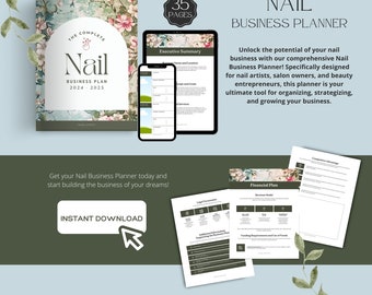 Nail Business Planner, Nail Salon Sheets, Nail Art Planner, Nail Technician Log, Salon Book, Nail Artist Log, Nail Business Management Log