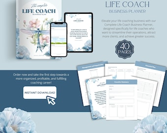 Life Coach Planner, Coach Business Planner, Business Planner, Life Coach Tools, Client Management Planner, Coaching Templates, Coaching Log