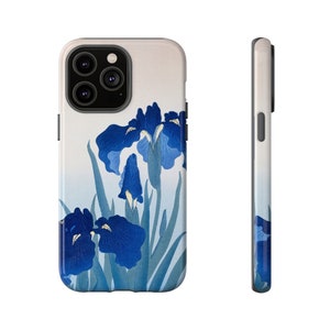 Iris Flowers Phone Case: Floral Art, Durable Dual Layer