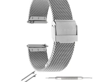 Mesh Watch Band for Seiko for DW Watch Milanese Strap 12 13 14 15 16 17 18 19 20 21 22 23 24Mm Men Women Steel Watch Strap Tools