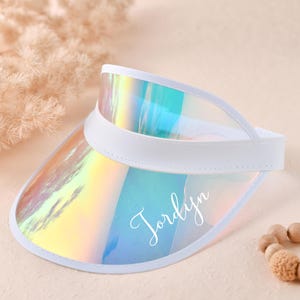 Sombreros para el sol holográficos personalizables para regalos de playa y bodas, regalos perfectos para fiestas en la piscina, regalos perfectos para damas de honor