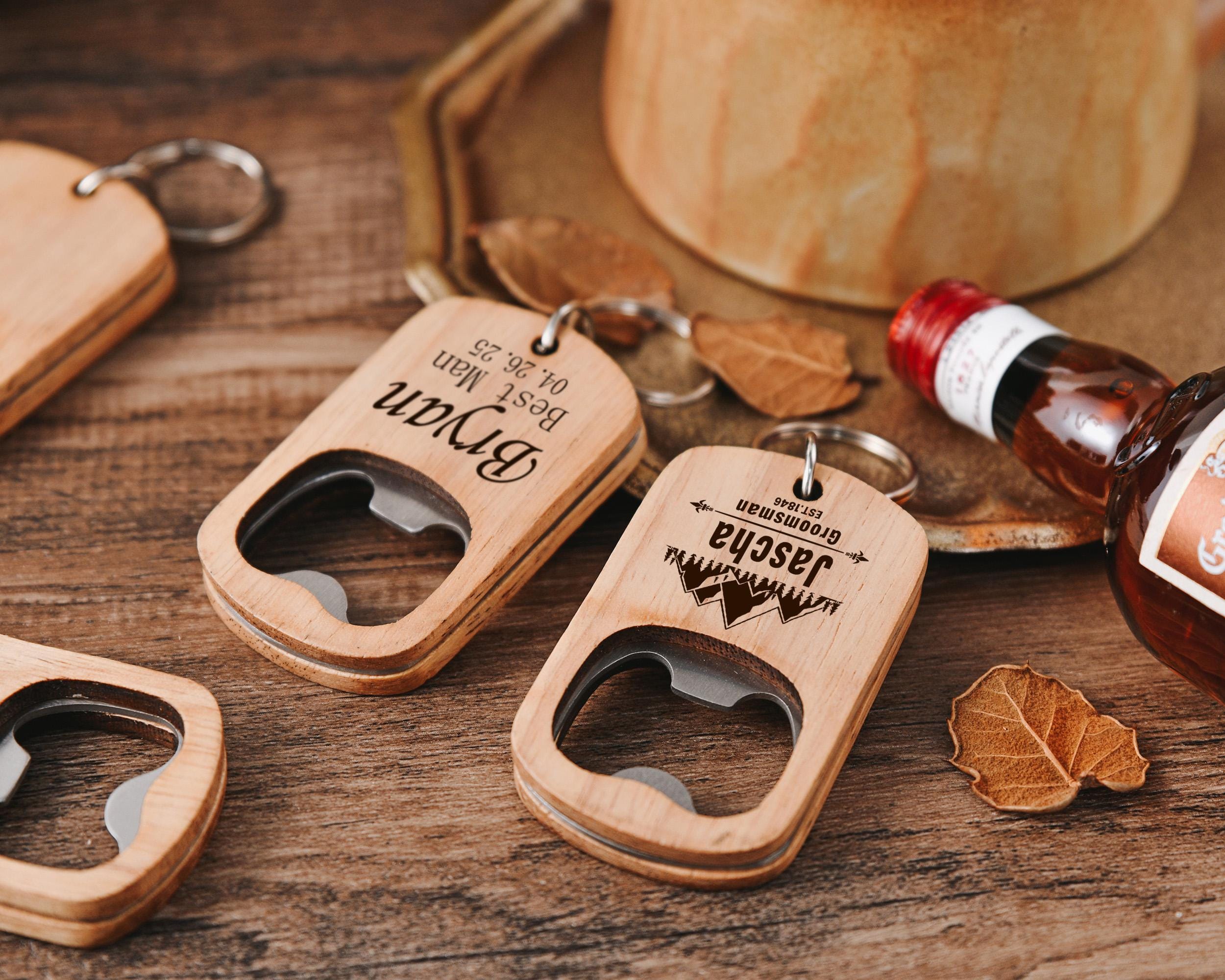 30 Apribottiglie In Legno Per Birra - Design Rustico Con Manico Ergonomico - Per Casa, Bar E Regali - Foto 8