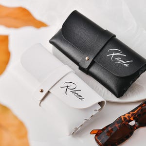 Custodia per occhiali in pelle personalizzata per damigelle d'onore, custodia per occhiali da donna, custodia morbida personalizzata per occhiali, regali perfetti per damigelle d'onore