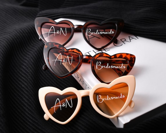 Custom Sunglasses for Brides, Bridesmaid Bachelorette Party Gifts