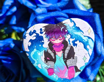 Llamas furiosas - Botón Dabi kawaii