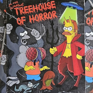 Simpsons Skräckens Trädhus Retrotryck 8x10