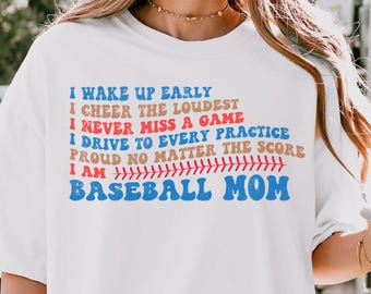 Baseball Mom Shirt, Retro Baseball Moms Club Tee, Baseball Game Day Tee, Sports Mom Gift, Womens Baseball T-Shirt