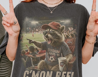 Funny Soccer Mom Shirt, Soccer Mama Tee, Game Day Shirt, Sports Mom Gift, Raccoon Soccer Season Shirt