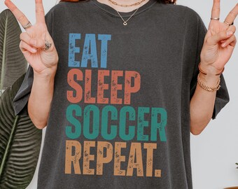 Retro Soccer Shirt, Soccer Game Day Tshirt, Soccer Graphic Tee, Soccer Player Gift with Distressed Font, Soccer Fan T-Shirt