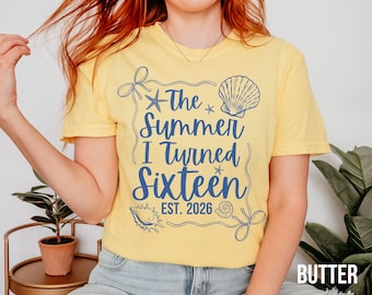 16th Birthday Gift Girl, The Summer I Turned 16 Shirt, Sweet 16 Gift for Daughter from Mom