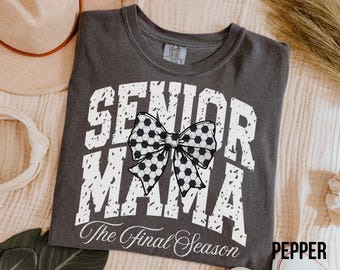 Senior Soccer Mom Shirt 2026, Final Season TShirt, Soccer Bow Mom Tee, Senior Night Shirt, Game Day Sports Mom Gift