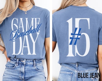 Baseball Mom Shirt, Baseball Moms Club Tee, Personalized Baseball Game Day Tee, Sports Mom Gift, Womens Baseball T-Shirt