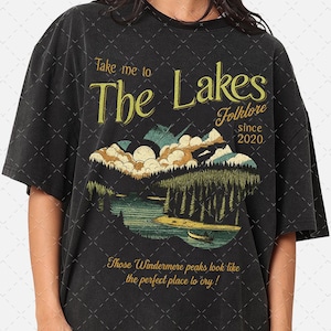 Das Seen-Shirt | Swift T-Shirt | Vintage Retro Folklore | Era Music Songtexte | Geschenk für Fan | Übergroßes Unisex Comfort Colors Tshirt