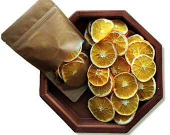 Getrocknete Bio-Orangenscheiben/Gesunde Fruchtchips/Veganes Essen
