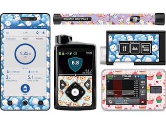 Pegatinas para dispositivos de diabetes / Bomba Ypso / Tandem Tslim / Medtronic Minimed 780G / Omnipod Dash / Calcomanía / Piel / Concientización sobre la diabetes / DT1 / 2514