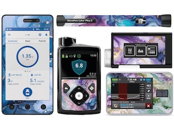 Pegatinas para dispositivos de diabetes / Ypsopump / Tandem Tslim / Medtronic Minimed 780G / Omnipod Dash / Novopen / Calcomanía / Piel / Concientización sobre la diabetes