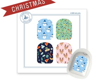 Omnipod Pod Stickers | Temporary Tattoos | Omnipod Decals | Type 1 Diabetes | Diabetes Awareness Gifts | Insulin Pump | Christmas Holiday