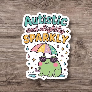 Neurodiversity Sticker | Cute Fun ADHD Autism AuDHD Decal | Neurodiverse Neurodivergent Sparkly Waterproof Neurospicy | Laptop Water Bottle