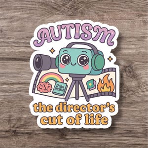 Neurodiversity Sticker | Cute Fun ADHD Autism AuDHD Decal | Neurodiverse Neurodivergent Sparkly Waterproof Neurospicy | Laptop Water Bottle