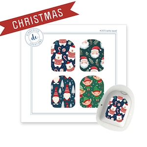 Omnipod Pod Stickers | Temporary Tattoos | Omnipod Decals | Type 1 Diabetes | Diabetes Awareness Gifts | Insulin Pump | Christmas Holiday image 1