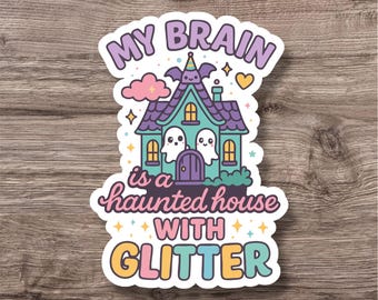Neurodiversity Sticker | Cute Fun ADHD Autism AuDHD Decal | Waterproof Sticker | Laptop Water Bottle Planner | Neurodivergent Neurospicy