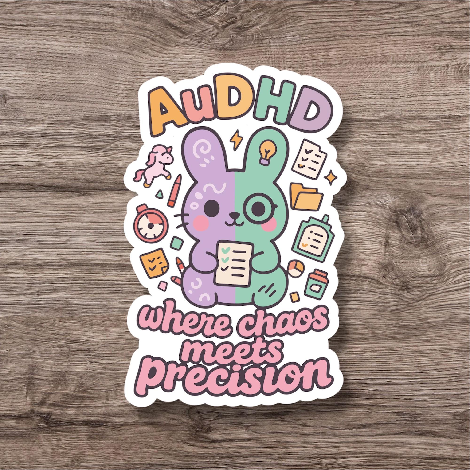 小物 ADHD Neurodiversity Sticker | Cute Fun ADHD Autism Audhd Decal