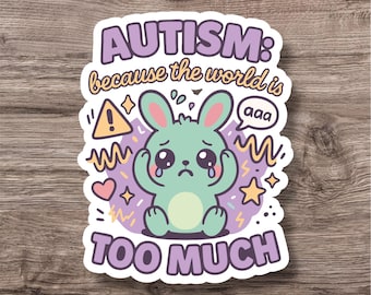 Neurodiversity Sticker | Cute Fun ADHD Autism AuDHD Decal | Waterproof Sticker | Laptop Water Bottle Planner | Neurodivergent Neurospicy