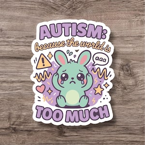 Neurodiversity Sticker | Cute Fun ADHD Autism AuDHD Decal | Neurodiverse Neurodivergent Sparkly Waterproof Neurospicy | Laptop Water Bottle