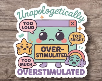 Neurodiversity Sticker | Cute Fun ADHD Autism AuDHD Decal | Waterproof Sticker | Laptop Water Bottle Planner | Neurodivergent Neurospicy