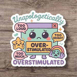 Neurodiversity Sticker | Cute Fun ADHD Autism AuDHD Decal | Neurodiverse Neurodivergent Sparkly Waterproof Neurospicy | Laptop Water Bottle