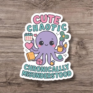 Neurodiversity Sticker | Cute Fun ADHD Autism AuDHD Decal | Neurodiverse Neurodivergent Sparkly Waterproof Neurospicy | Laptop Water Bottle