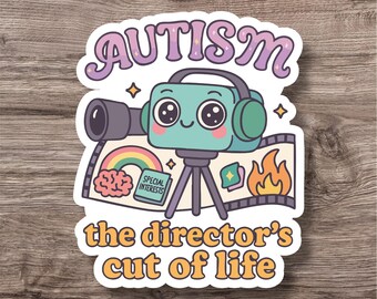 Neurodiversity Sticker | Cute Fun ADHD Autism AuDHD Decal | Waterproof Sticker | Laptop Water Bottle Planner | Neurodivergent Neurospicy